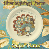 Happy Thanksgiving Mute Farbe Türkei Papier Platte Pappteller
