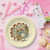 Happy Thanksgiving Mute Farbe Türkei Papier Platte Pappteller (Party)