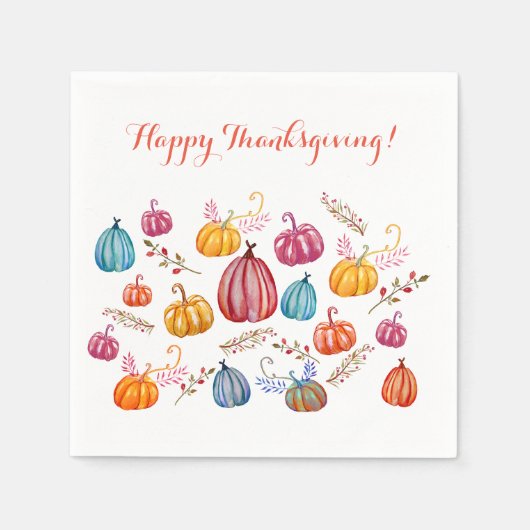 Happy Thanksgiving Napkins Serviette (Vorderseite)