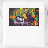 Happy Thanksgiving Nasturtium Stickers (Tasche)