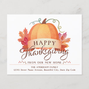 Happy Thanksgiving New Address Zuhause Pumpkin Mov
