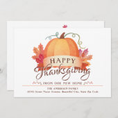 Happy Thanksgiving New Address Zuhause Pumpkin Mov Ankündigung (Vorne/Hinten)