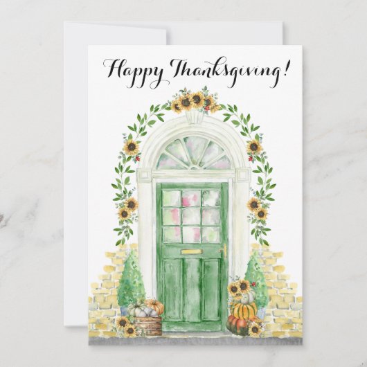 Happy Thanksgiving New Zuhause Ankündigung (Vorderseite)