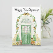 Happy Thanksgiving New Zuhause Ankündigung (Stehend Vorderseite)