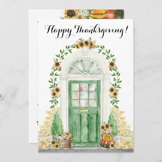 Happy Thanksgiving New Zuhause Ankündigung (Vorne/Hinten)