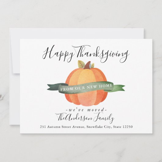 Happy Thanksgiving New Zuhause Pumpkin Holiday Mov Ankündigung (Vorderseite)