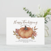 Happy Thanksgiving New Zuhause Pumpkin Moving Ankündigung (Stehend Vorderseite)