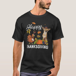 Happy Thanksgiving Niedlich Chihuahua Türkei Pumpk T-Shirt