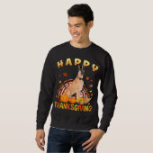 Happy Thanksgiving Niedlich Great Dane Türkei Pilg Sweatshirt (Vorne ganz)