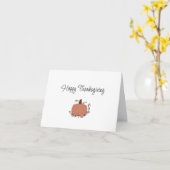 Happy Thanksgiving Niedlich Orange Pumpkin Postcar Karte (Gelbe Blume)