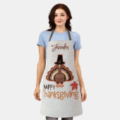 Happy Thanksgiving Niedlich Pilgrim Türkei Custom Schürze (Getragen)