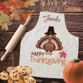 Happy Thanksgiving Niedlich Pilgrim Türkei Custom Schürze