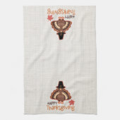 Happy Thanksgiving Niedlich Pilgrim Türkei Geschirrtuch (Vertikal)