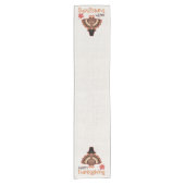 Happy Thanksgiving Niedlich Pilgrim Türkei Kurzer Tischläufer (Vorderseite)