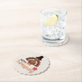 Happy Thanksgiving Niedlich Pilgrim Türkei Untersetzer (Vor Ort)