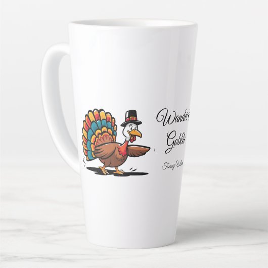 Happy Thanksgiving Niedlich Türkei Milchtasse (Linke Ecke)
