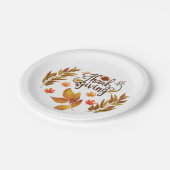 Happy Thanksgiving Niedlich Türkei Pappteller (Schrägansicht)