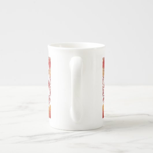 Happy Thanksgiving Niedlich Türkei Porzellantasse (Rückseite)