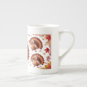 Happy Thanksgiving Niedlich Türkei Porzellantasse (Rechts)