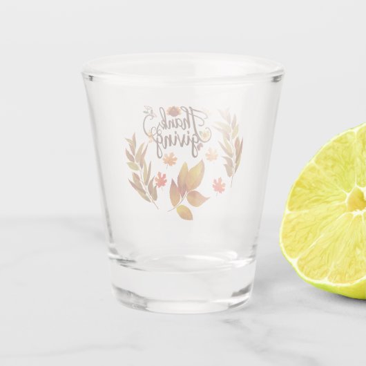 Happy Thanksgiving Niedlich Türkei Schnapsglas (Rückseite)