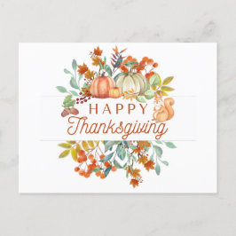 Happy Thanksgiving Niedliche Natur Postkarte