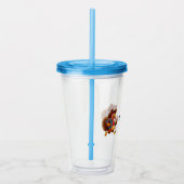 Happy Thanksgiving Niedliche Türkei Reise Acryltrinkbecher (Rechts)