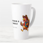 Happy Thanksgiving Niedliche Türkei Reise Milchtasse (Rechte Ecke)