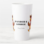 Happy Thanksgiving Niedliche Türkei Reise Milchtasse (Vorderseite)