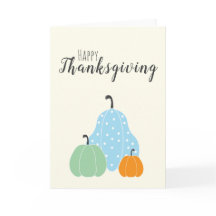Happy Thanksgiving Niedlichen Pumpkins Green Blue