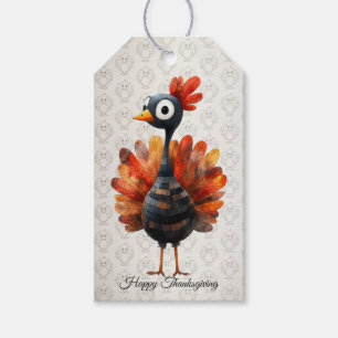 Happy Thanksgiving Niedliches farbiges Baby Türkei Geschenkanhänger