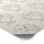 Happy Thanksgiving Niedliches farbiges Baby Türkei Poster (Ecke)