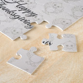 Happy Thanksgiving Niedliches farbiges Baby Türkei Puzzle (Seite)