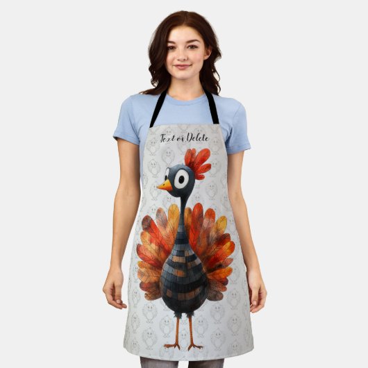 Happy Thanksgiving Niedliches farbiges Baby Türkei Schürze (Getragen)