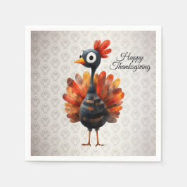Happy Thanksgiving Niedliches farbiges Baby Türkei Serviette