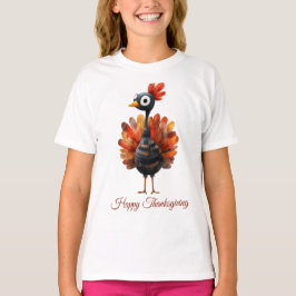 Happy Thanksgiving Niedliches farbiges Baby Türkei T-Shirt