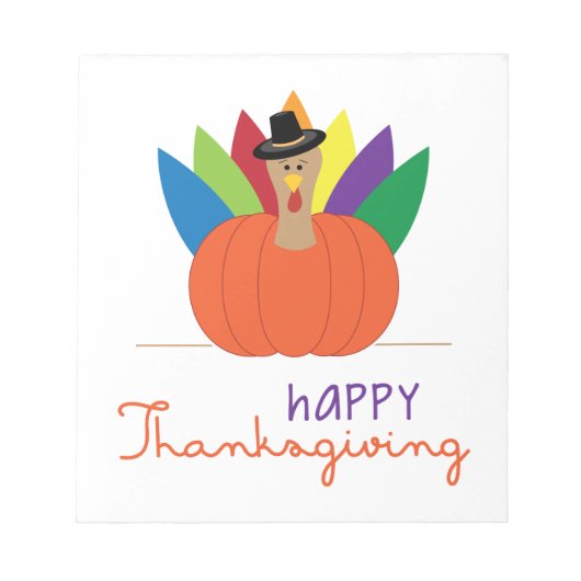 Happy Thanksgiving Notizblock (Vorderseite)