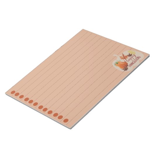 Happy Thanksgiving Notizblock (angewinkelt)