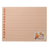 Happy Thanksgiving Notizblock (Vorderseite)