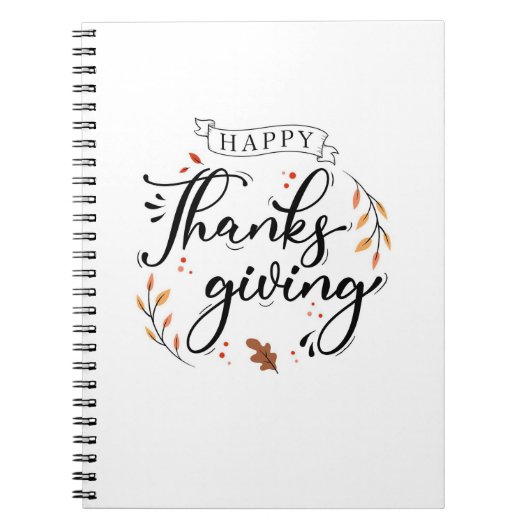 Happy Thanksgiving Notizblock (Vorderseite)