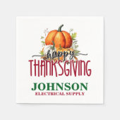 Happy Thanksgiving Office Party Serviette (Vorderseite)