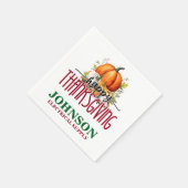 Happy Thanksgiving Office Party Serviette (Ecke)