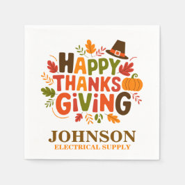 Happy Thanksgiving Office Party Serviette