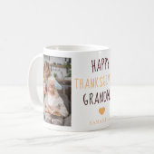 Happy Thanksgiving Oma 2 Fotos Kaffee Tasse (Vorderseite Links)