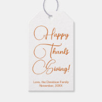 Happy Thanksgiving orange benutzerdefinierte Skrip