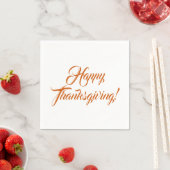 Happy Thanksgiving orange Gewürz, benutzerdefinier Serviette (Beispiel)