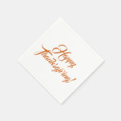 Happy Thanksgiving orange Gewürz, benutzerdefinier Serviette (Ecke)