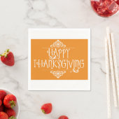 Happy Thanksgiving Orange Serviette (Beispiel)
