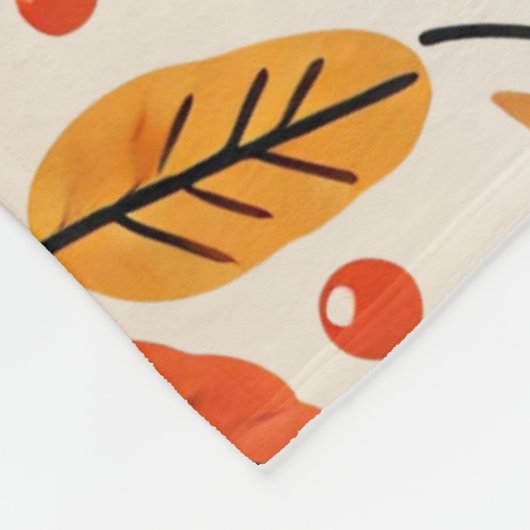 Happy Thanksgiving Orange Yellow Herbstlaubs Fleecedecke (Ecke)