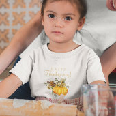 Happy Thanksgiving Orangenkürbis rustikaler Fall T-Shirt