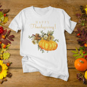 Happy Thanksgiving Orangenkürbis T-Shirt